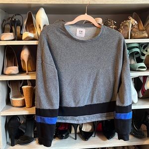 🎤 Demi Lovato 🎤 for fabletics Gray black and blue sweatshirt top